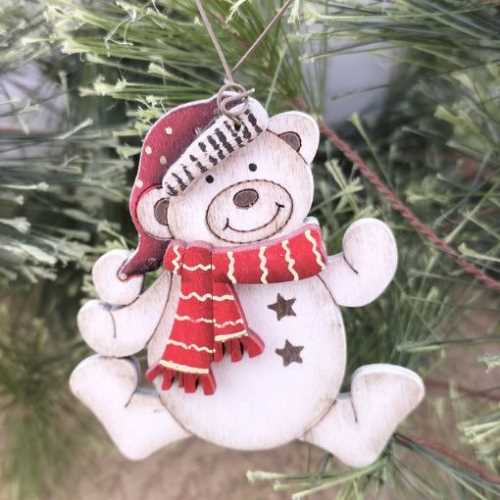 Christmas Polar Bear Primitive Decoration - The Homespun Loft