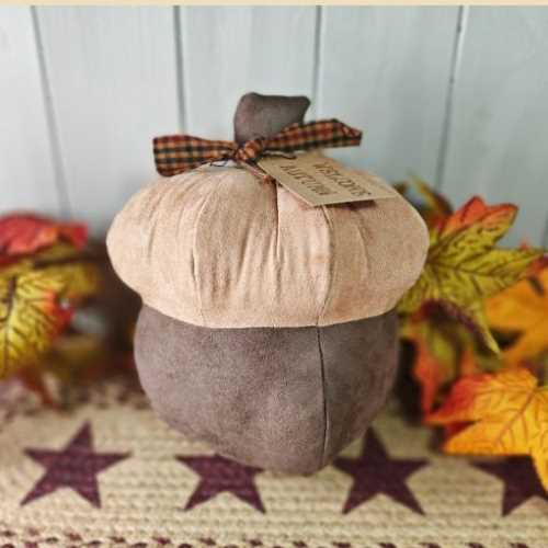 10" Large Primitive Handmade Autumn Acorn - The Homespun Loft