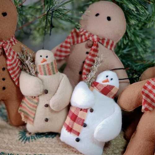 Handmade Snowman Christmas Tree Decoration - The Homespun Loft