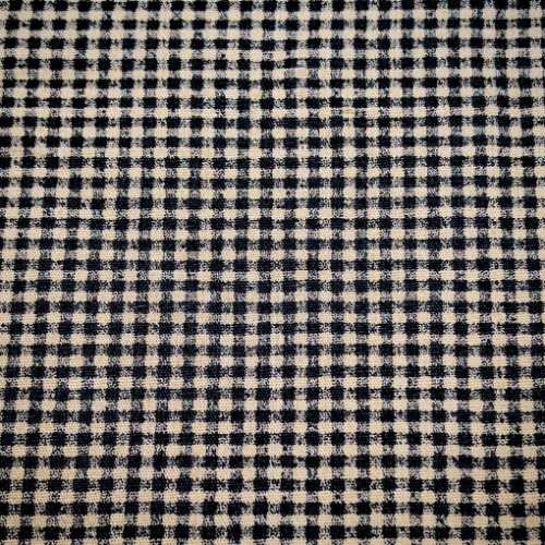 FQ Primitive Mini Check Black and Tan Fabric Print - The Homespun Loft