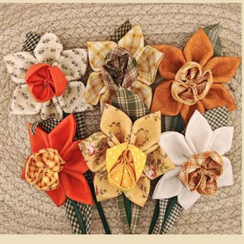 Primitive Fabric Daffodil Flower Bouquet A4 - The Homespun Loft