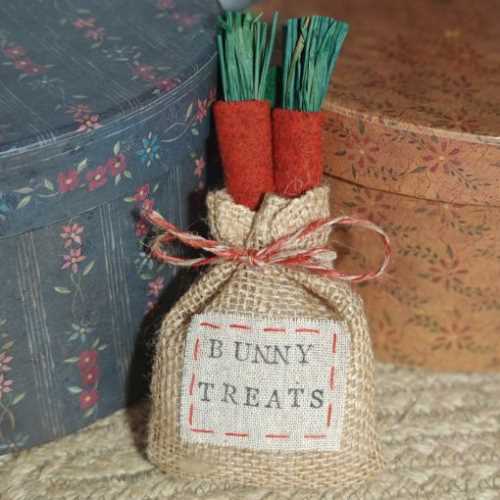 Easter Spring Bunny Carrot Treat Bag - The Homespun Loft