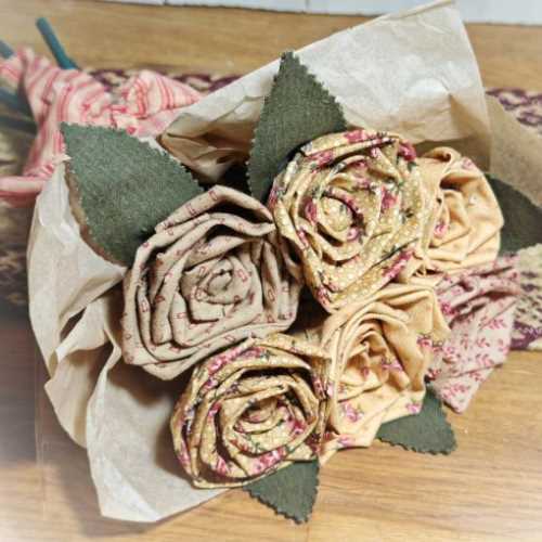 Pictures from my post - Vintage fabric roses