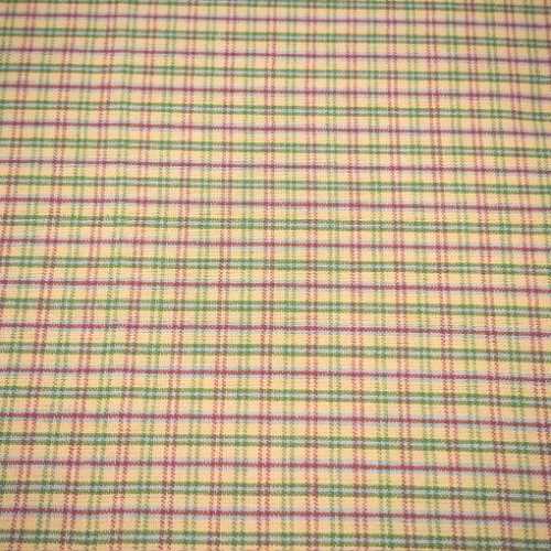 Mustard Checked Brushed Cotton Homespun Fabric - The Homespun Loft