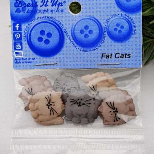 Fat Cats Button Pack - The Homespun Loft