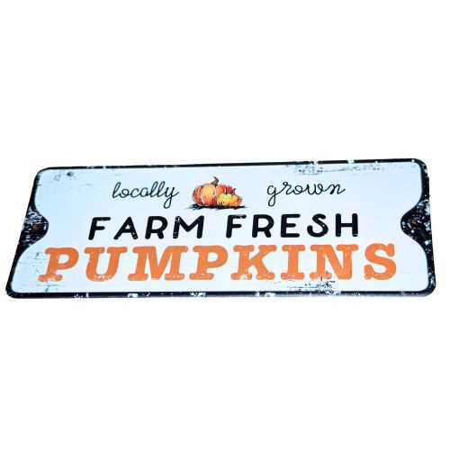 Farm Fresh Pumpkins Autumn Halloween Metal Sign - The Homespun Loft