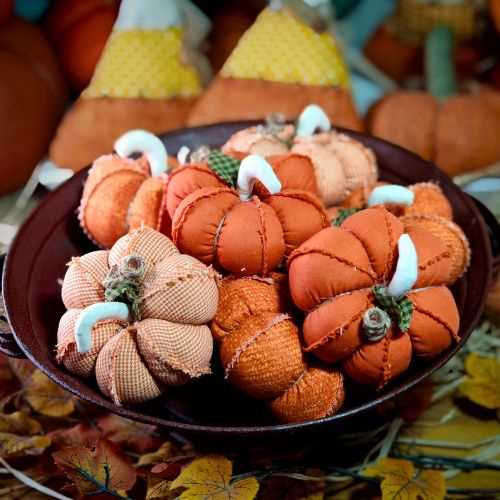 Primitive Mini Pumpkin Bowl Filler Autumn - The Homespun Loft