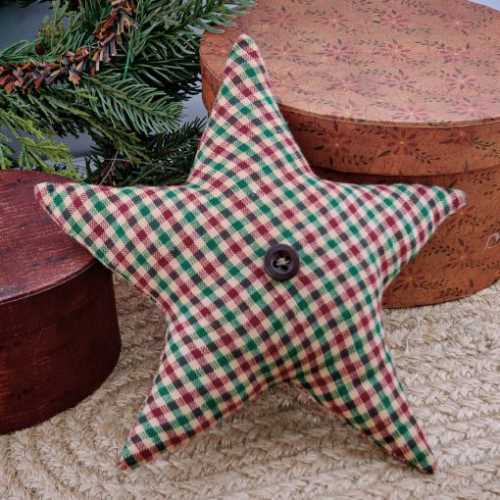 7" Primitive Homespun Fabric Star - The Homespun Loft