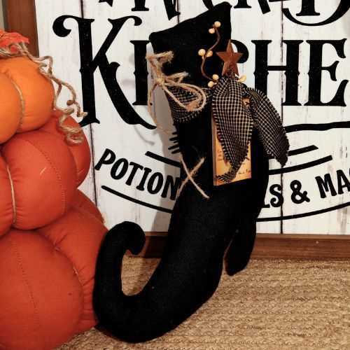 10" Primitive Witches Boot Autumn Halloween Decor - The Homespun Loft