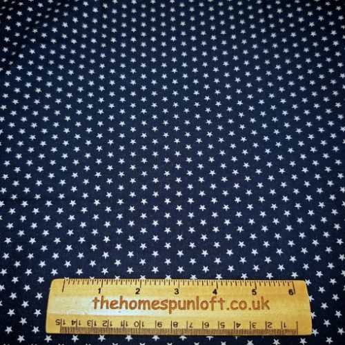 FQ Navy and Cream Primitive Star Fabric - The Homespun Loft