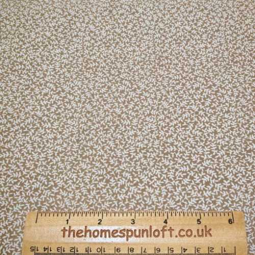 FQ Beige Ditsy Leaf Fabric - The Homespun Loft