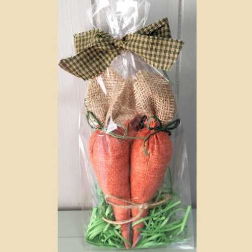 Bunch of 3 Primitive Carrot Bowl Filler Decor - The Homespun Loft